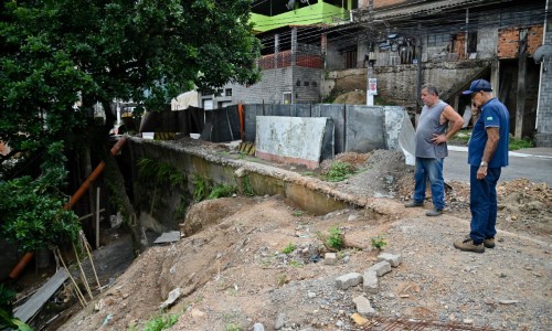 Barra Mansa avança com segunda fase de obra de contenção na Rua Major José Bento